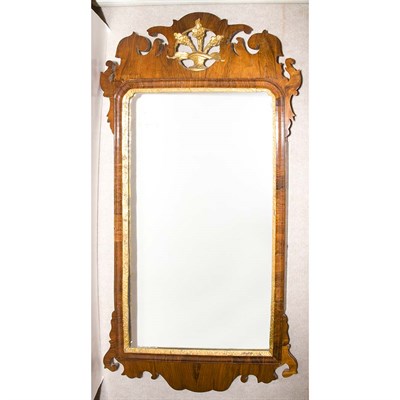 Lot 234 - George III Gilt Decorated Walnut Mirror Height...