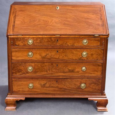Lot 131 - Chippendale Mahogany Slant Front Desk Possibly...