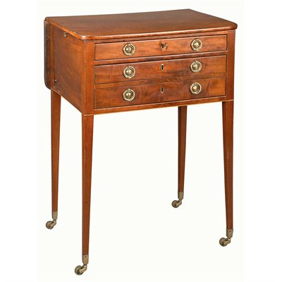 Lot 466 - George III Rosewood Banded Mahogany Writing...