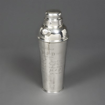 Lot 288 - Silver Cocktail Shaker Retailed by J.E...