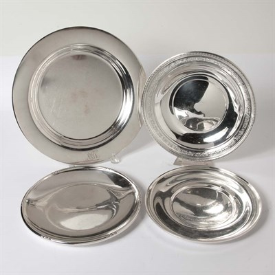 Lot 268 - Group of Four Sterling Silver Circular Shallow...