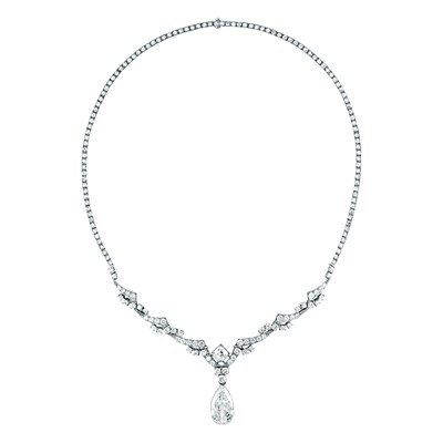 Lot 451 - Platinum and Diamond Necklace