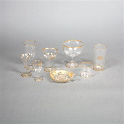 Lot 265 - Assembled Group of Gilt Decorated Glass...