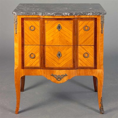 Lot 175 - Louis XVI Style Metal Mounted Inlaid Walnut...