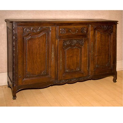 Lot 302 - Provincial Louis XV Style Oak Buffet Height 39...