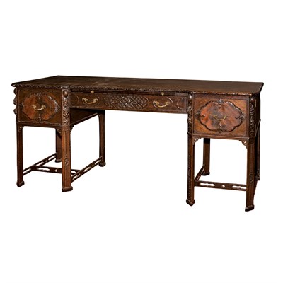 Lot 183 - George III Style Mahogany Stained Desk Height...