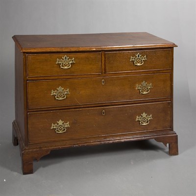 Lot 185 - George III Style Oak Chest of Drawers Height...
