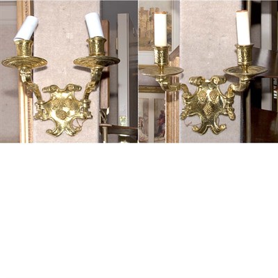 Lot 200 - Group of Four Baroque Style Gilt-Bronze...
