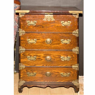 Lot 224 - Chinese Rosewood Chest of Drawers Height 38...