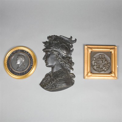 Lot 228 - Group of Eight Metal and Wood Silhouette Plaques