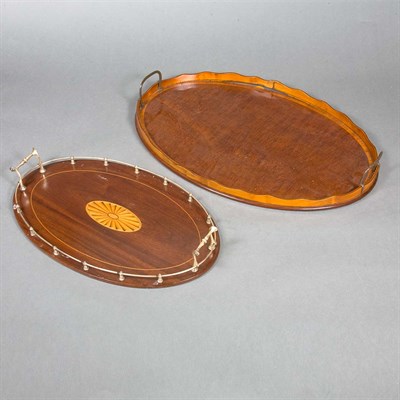 Lot 279 - Two Georgian Style Mahogany Tea Trays