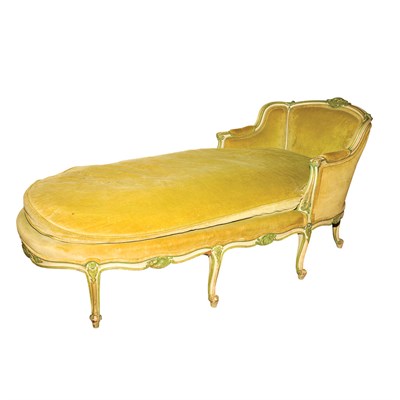 Lot 296 - Louis XV Style Painted Chaise Longue