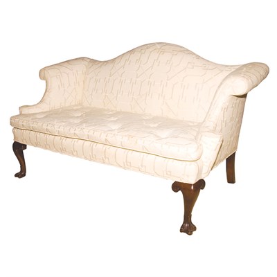 Lot 292 - Georgian Style Mahogany Camel Back Sofa
