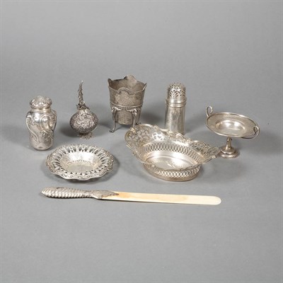 Lot 319 - Group of Low Grade Silver and Silver Plated...