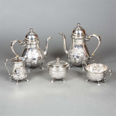 Lot 327 - Sterling Silver Five-Piece Tea and Coffee...