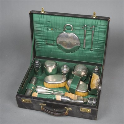 Lot 348 - Sterling Silver Traveling Toiletry Set In a...