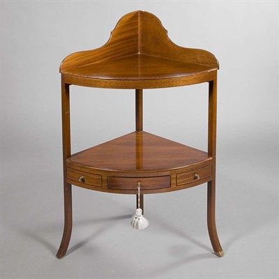 Lot 371 - Regency Style Mahogany Corner Etagere Height...