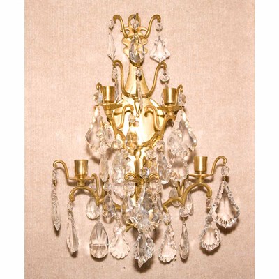 Lot 384 - Pair of Louis XV Style Gilt-Metal and Glass...