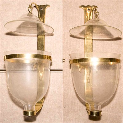 Lot 388 - Pair of Georgian Style Gilt-Metal and Glass...