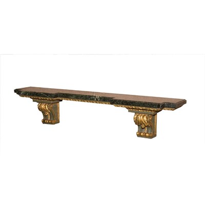 Lot 394 - Neoclassical Style Marble Top Gilt and Painted...