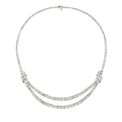 Lot 445 - Platinum and Diamond Necklace