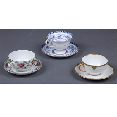 Lot 117 - Group of Porcelain Teacups and Saucers...