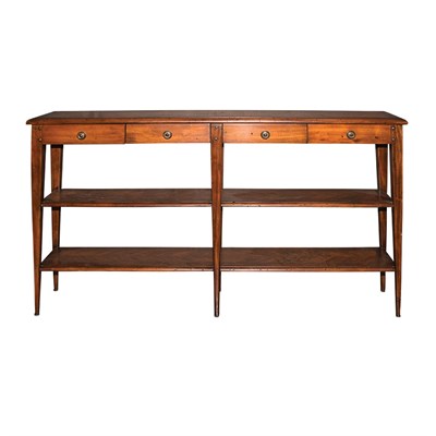Lot 166 - Provincial Oak Three Tier Side Table Height 35...