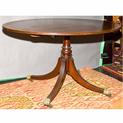 Lot 120 - George III Style Banded Mahogany Breakfast...
