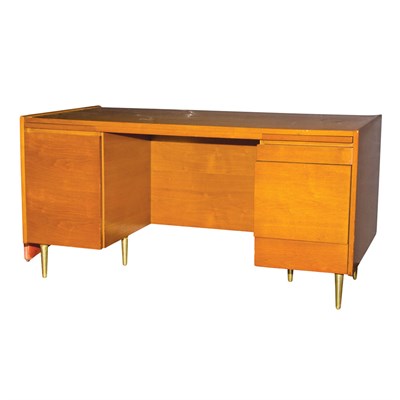 Lot 123 - Danish Modern Style Fruitwood Desk Height 29...