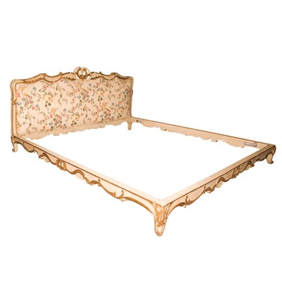Lot 131 - Louis XV Style Painted Bedstead Height 38...
