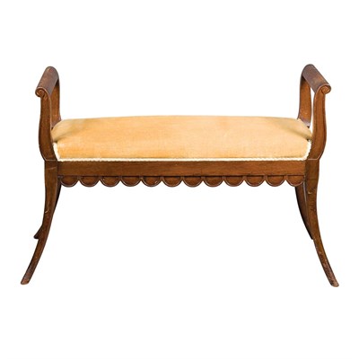 Lot 148 - Regency Style Mahogany Bench Length 35 inches.