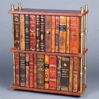 Lot 454 - Painted Wood Book-Form Table Cabinet Height 22...
