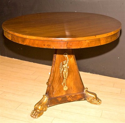 Lot 458 - Empire Style Mahogany Center Table Height 29...
