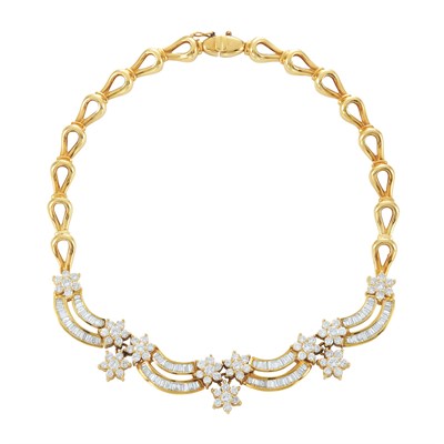 Lot 140 - Gold and Diamond Necklace