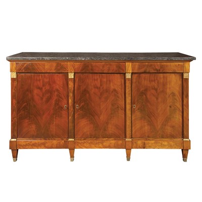 Lot 89 - Empire Style Gilt-Metal Mounted Mahogany Side...