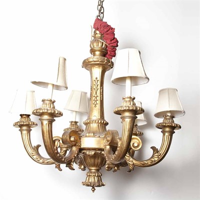 Lot 554 - Neoclassical Style Gilt-Wood Six-Light...