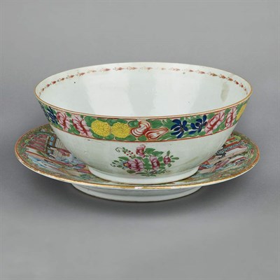 Lot 242 - Three Canton Rose Medallion Porcelain Articles...