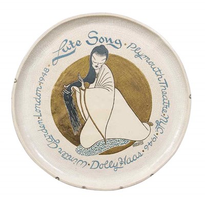 Lot 195 - Porcelain Charger Depicting Dolly Hass in the...