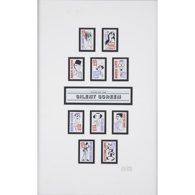 Lot 209 - [HIRSCHFELD POSTAGE STAMP] Group of two framed...