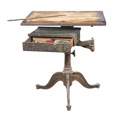 Lot 168 - Al Hirschfeld's Painted Wood and Iron Studio...