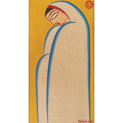Lot 165 - Jamini Roy Indian, 1887-1972 Woman Facing Left...