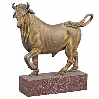 Lot 213 - Italian School Gilt-Bronze Model of a Bull...