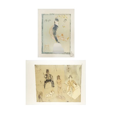 Lot 96 - Jose Luis Cuevas COMPOSITIONS Two color...