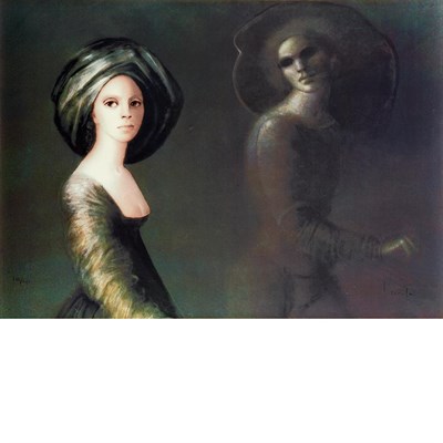 Lot 89 - Leonor Fini [DEUX FEMMES] Color lithograph,...