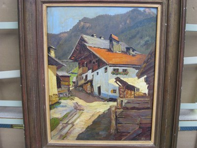 Lot 92 - Swiss School 20th Century Mountain Village...