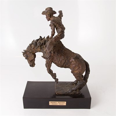 Lot 38 - George Gach American, 1909-1996 Bronco Buster,...