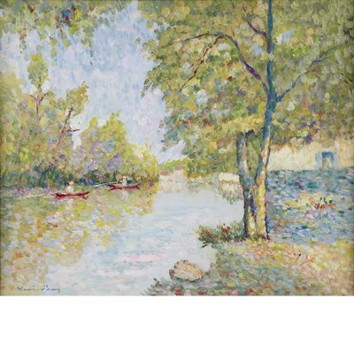 Lot 70 - Henri Stenn French, 1903-1993 Bord de Marne...