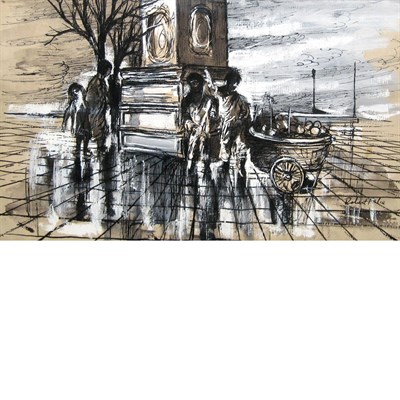 Lot 41 - Robert Fabe American, 1917-2004 Central Square,...