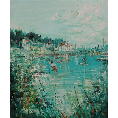 Lot 9 - Yolande Ardissone French. b. 1927 Agapanthes a...