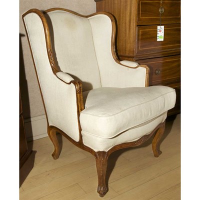 Lot 274 - Pair of Louis XV Style Walnut Bergeres